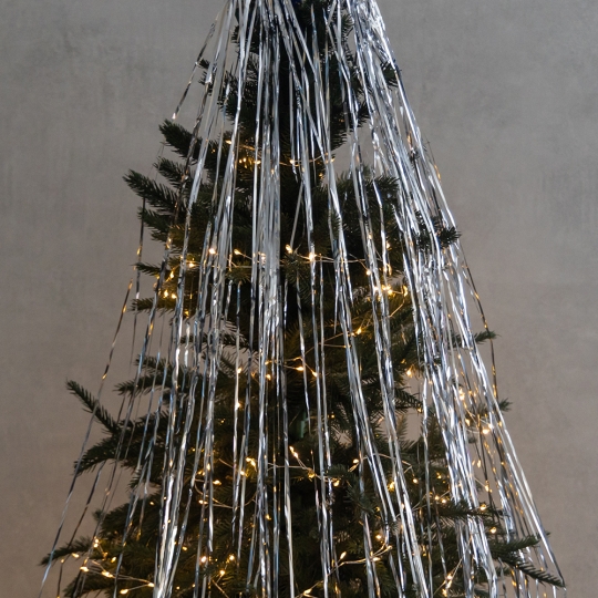 Дощик на ялинку новорічний, срібний, 1,5 м (9254-008) Дощик на ялинку новорічний, срібний, 1,5 м (9254-008)