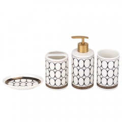 Набір для ванної кімнати "Грація", білий, 17 см (9190-013)