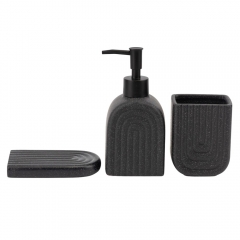 Набор для ванной "Мягкие линии", черный, 18 см СПАСЕННАЯ ПОЗИЦИЯ (9277-003)