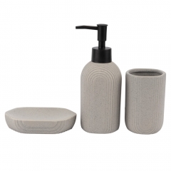 Набор для ванной комнаты "Тонкие линии", серый, 21 см СПАСЕННАЯ ПОЗИЦИЯ (9277-005)