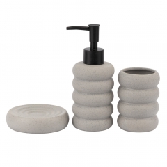 Набор для ванной "Нежный рельеф", серый, 19,5 см СПАСЕННАЯ ПОЗИЦИЯ (9277-008)