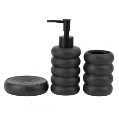 Набор для ванной "Нежный рельеф", черный, 19,5 см СПАСЕННАЯ ПОЗИЦИЯ (9277-009)