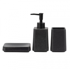 Набор для ванной комнаты "Минималистичная форма", черный, 17 см СПАСЕННАЯ ПОЗИЦИЯ (9277-012)