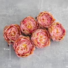 Головка півонії, кремово-рожева, 11 см (8502-002/1)