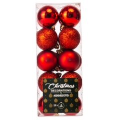 Набор елочных шаров "Время Праздника" (4 см * 20шт, красный) (6025-001)