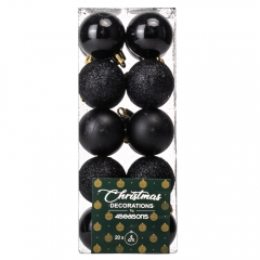 Набор елочных шаров "Время Праздника" (4 см * 20шт, черный) (6025-006)
