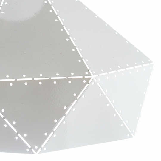Люстра подвес белая с полигональным дизайном (ZD038A/D300 (white)) (ZD038A/D300 (white))