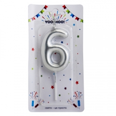 Свічки для торта "5-7", срібні, 10 см (9022-015)