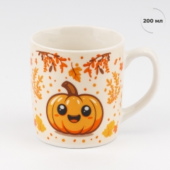 Кружка з ложечкою "Веселий гарбузик", 200 мл (9250-019)