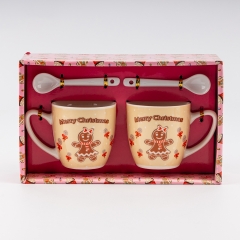 Набір з 2 кружок з ложечками "Merry Christmas", 180 мл (9250-023)