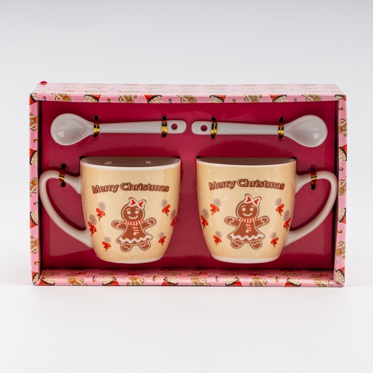 Набір з 2 кружок з ложечками 