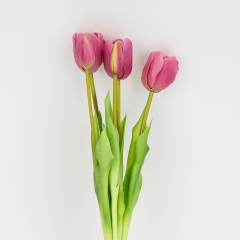 Букет латексних тюльпанів, 5 бутонів, рожевий, 45 см (2026-002/lt. red)
