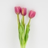 Букет латексних тюльпанів, 5 бутонів, рожевий, 45 см (2026-002/lt. red)