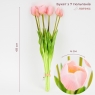 Букет латексних тюльпанів, 7 бутонів, ніжно-рожевий, 48 см (2026-003/pink)