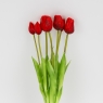 Букет латексних тюльпанів, 7 бутонів, червоний, 48 см (2026-003/red)