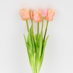 Букет латексних тюльпанів, 5 бутонів, ніжно-рожевий, 44 см (2026-004/pink)