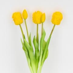 Букет латексних тюльпанів, 5 бутонів, жовтий, 44 см (2026-004/yellow)