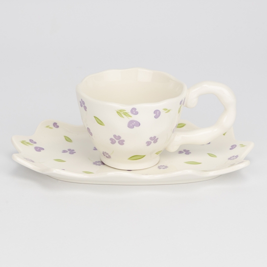 Чашка с блюдцем «Фиалковая нежность», 150 мл (9295-018)