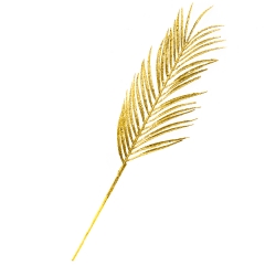 Декоративна гілка "Золотий пальмовий лист" (8002-010)