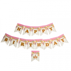 Розтяжка на день народження "Єдиноріжка", рожева (8505-003)