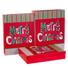 Набір з 3 коробок "Новорічний" 39*30*11 (8211-020)