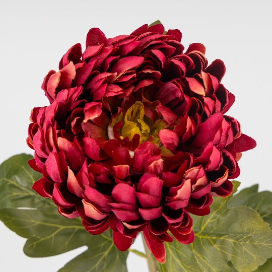 Искусственная хризантема, бордовая, 72 см (2026-011/wine)