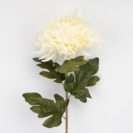 Штучна хризантема, кремова, 75 см (2026-012/cream)
