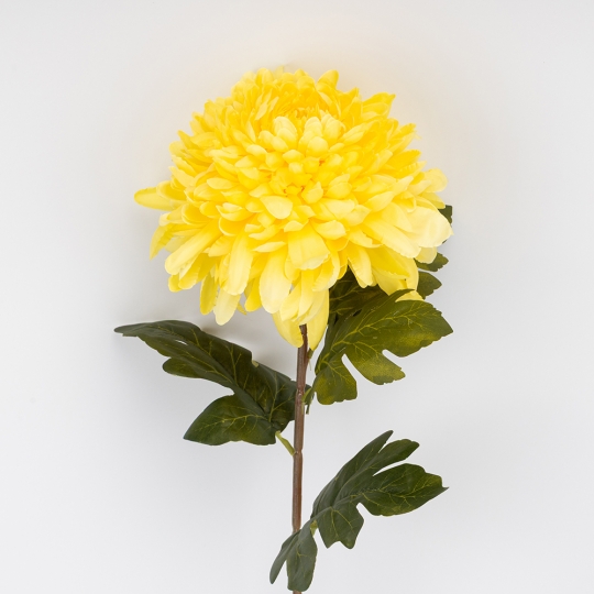 Искусственная хризантема, желтая, 75 см (2026-012/yellow)