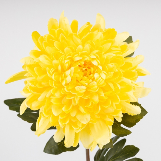 Искусственная хризантема, желтая, 75 см (2026-012/yellow)