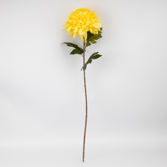 Искусственная хризантема, желтая, 75 см (2026-012/yellow)