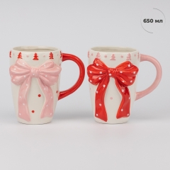 Кружка "Новорічний бант", 650 мл (6037-019)