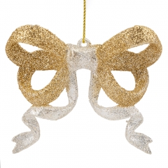 Ялинкова іграшка "Блискучий бантик", 7,8 см (6040-006)