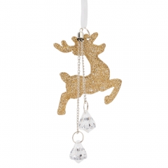 Ялинкова іграшка "Золотий олень", 7 см (6040-009)