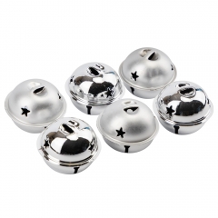 Набір ялинкових іграшок "Срібні дзвіночки" (6 шт), 4 см (6040-016)