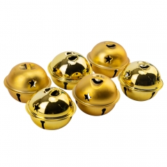 Набір ялинкових іграшок "Золоті дзвіночки" (6 шт), 4 см (6040-017)