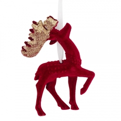 Ялинкова іграшка "Оксамитовий олень", 15 см (6040-029)