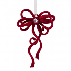 Ялинкова іграшка "Оксамитовий бантик", 16 см (6040-031)