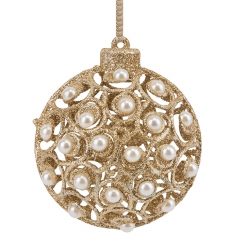 Ялинкова іграшка "Золотий шар", 9,5 см (6040-034)
