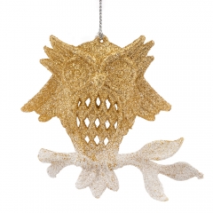 Ялинкова іграшка "Блискуча сова", 9,8 см (6040-037)