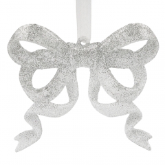 Ялинкова іграшка "Срібний бантик", 12,4 см (6040-042)