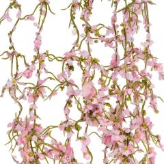 Гірлянда зі штучної зелені, рожева, 120 см (8100-006)