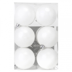 Набор елочных шаров "Праздничная Мозаика" (6см * 12 шт, белый) (6025-016)