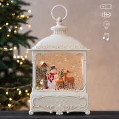 Новорічний ліхтар з підсвіткою та музикою "Зимова історія", 30 см (9240-006)