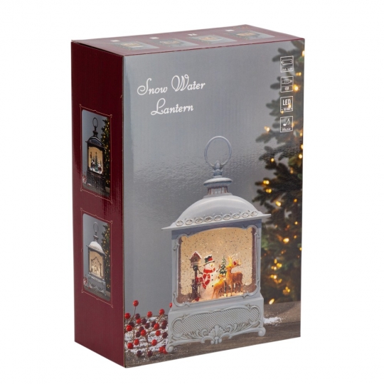 Новорічний ліхтар з підсвіткою та музикою 