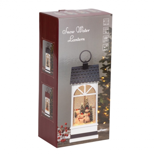 Новорічний ліхтар з підсвіткою та музикою 