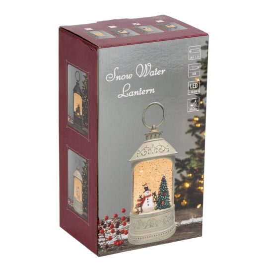 Новогодний фонарь с подсветкой и музыкой 