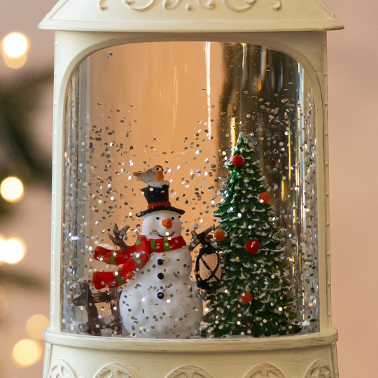 Новогодний фонарь с подсветкой и музыкой 