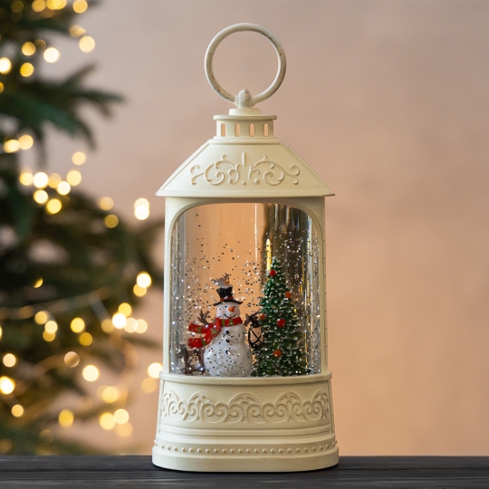 Новогодний фонарь с подсветкой и музыкой 