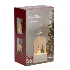 Новорічний ліхтар з підсвіткою та музикою "Святковий сніговик", 24,5 см (9240-026)