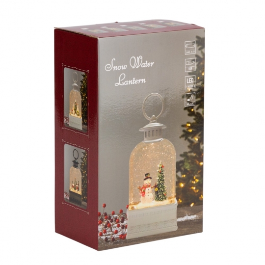 Новогодний фонарь с подсветкой и музыкой 